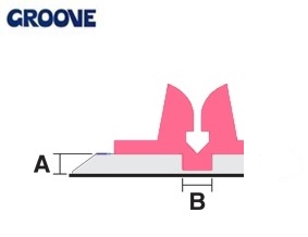 groove  0.40 x 0.8 mm rose nr.0 off-center (GS08040)