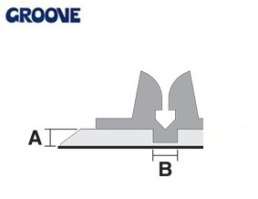 groove  0.40 x 1.0 mm grijs nr.1 off-center (GS10040)