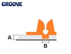 groove  0.55 x 1.2 mm oranje nr.1b off-center (GS12055)