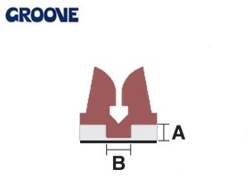 groove  0.55 x 1.6 mm steenrood nr.3a mini (GM16055)