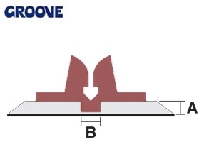 groove  0.55 x 1.6 mm steenrood nr.3a (G16055)