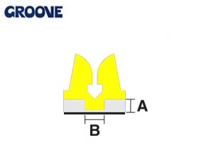 groove  0.45 x 1.7 mm geel nr.4 mini (GM17045)
