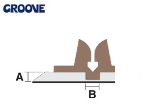 groove  0.60 x 2.1 mm bruin nr.6 off-center (GS21060)
