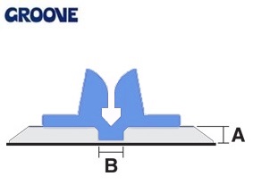 groove  0.70 x 2.5 mm licht blauw nr.7 IB (GB25070)