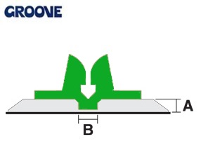 groove  0.70 x 2.7 mm licht groen nr.7b IB (GB27070)