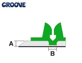 groove  0.80 x 2.7 mm l.groen nr.7b IB off-center (GBS27080)