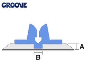groove  0.70 x 2.5 mm licht blauw nr.7 (G25070)