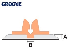 groove  0.80 x 3.2 mm perzik nr.8b IB (GB32080)