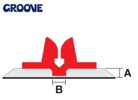 groove  0.70 x 3.0 mm rood nr.8 IB (GB30070)