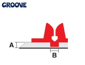 groove  0.90 x 3.0 mm rood nr.8 off-center (GS30090)
