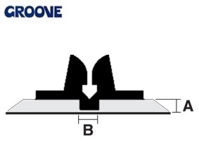 groove  0.80 x 4.0 mm zwart nr.9 (G40080)