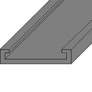 houder voor pervotype 3.0mm -  grijs 1 mtr.