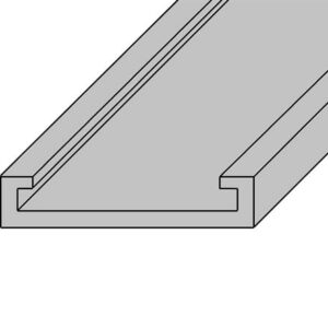 houder voor pervotype 2.5mm - licht grijs 1 mtr.