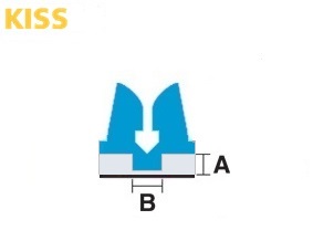 kiss crease 0.4 x 0.8 mm (2pt) mini / (36st. á 70cm)