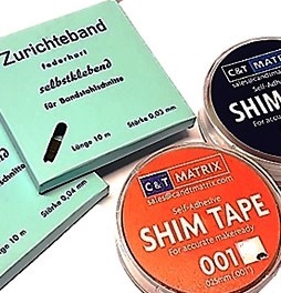 korrektieband  0.05 mm dik á 20 meter op ring