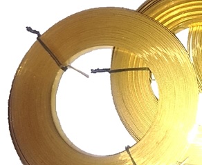 messing onderlegband 4.5mm x 0.50mm dik (rol 10 mtr.)
