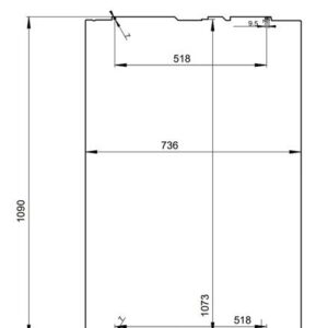 stansplaat bobst SP-106 C 1..0 mm (35 HRC)